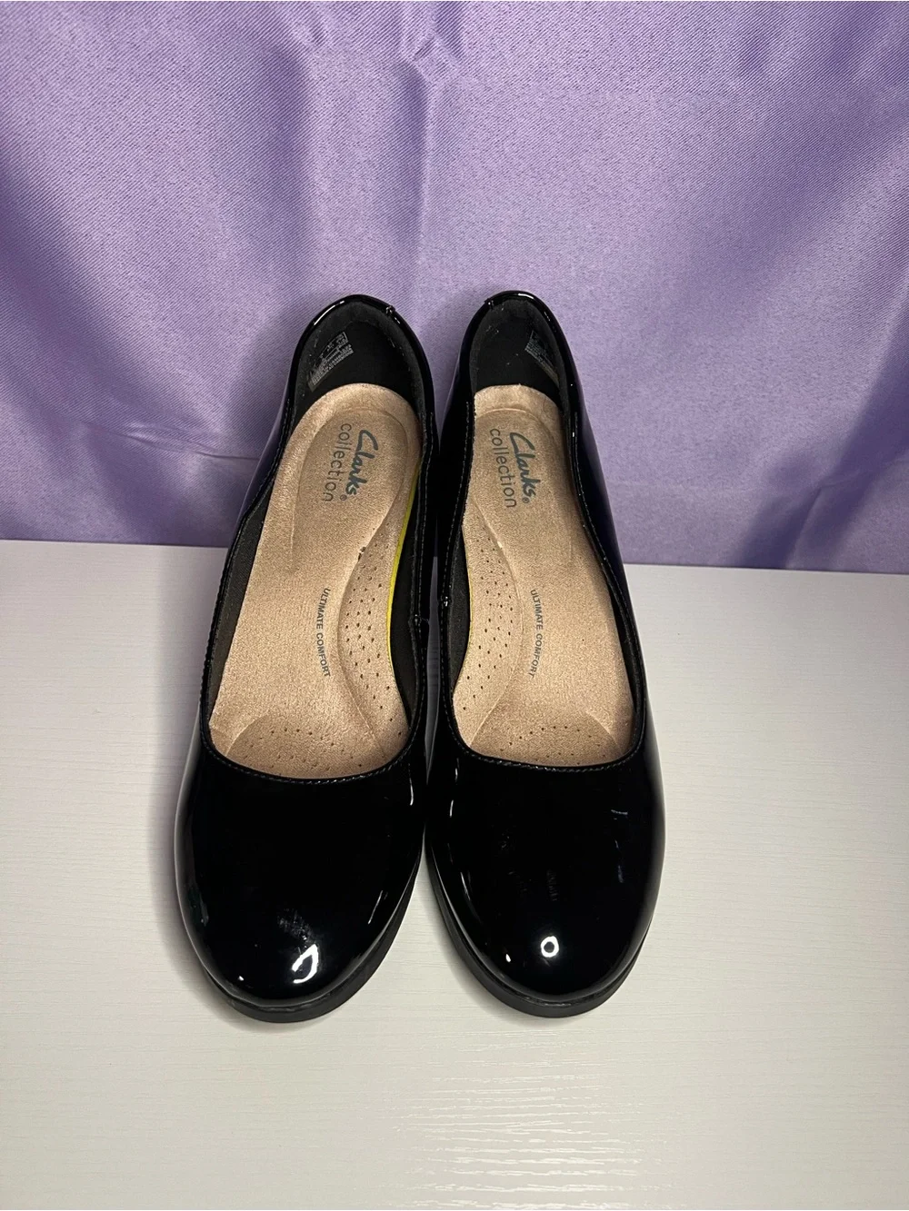 Classic Black Patent Block Heel Pumps - Women
